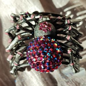Swarovski Elements Fuchsia AB Purple Eyes Crystal Halloween Jewelry Bracelet NEW